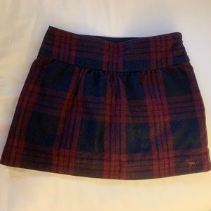 Abercrombie & Fitch preppy plaid wool mini skirt